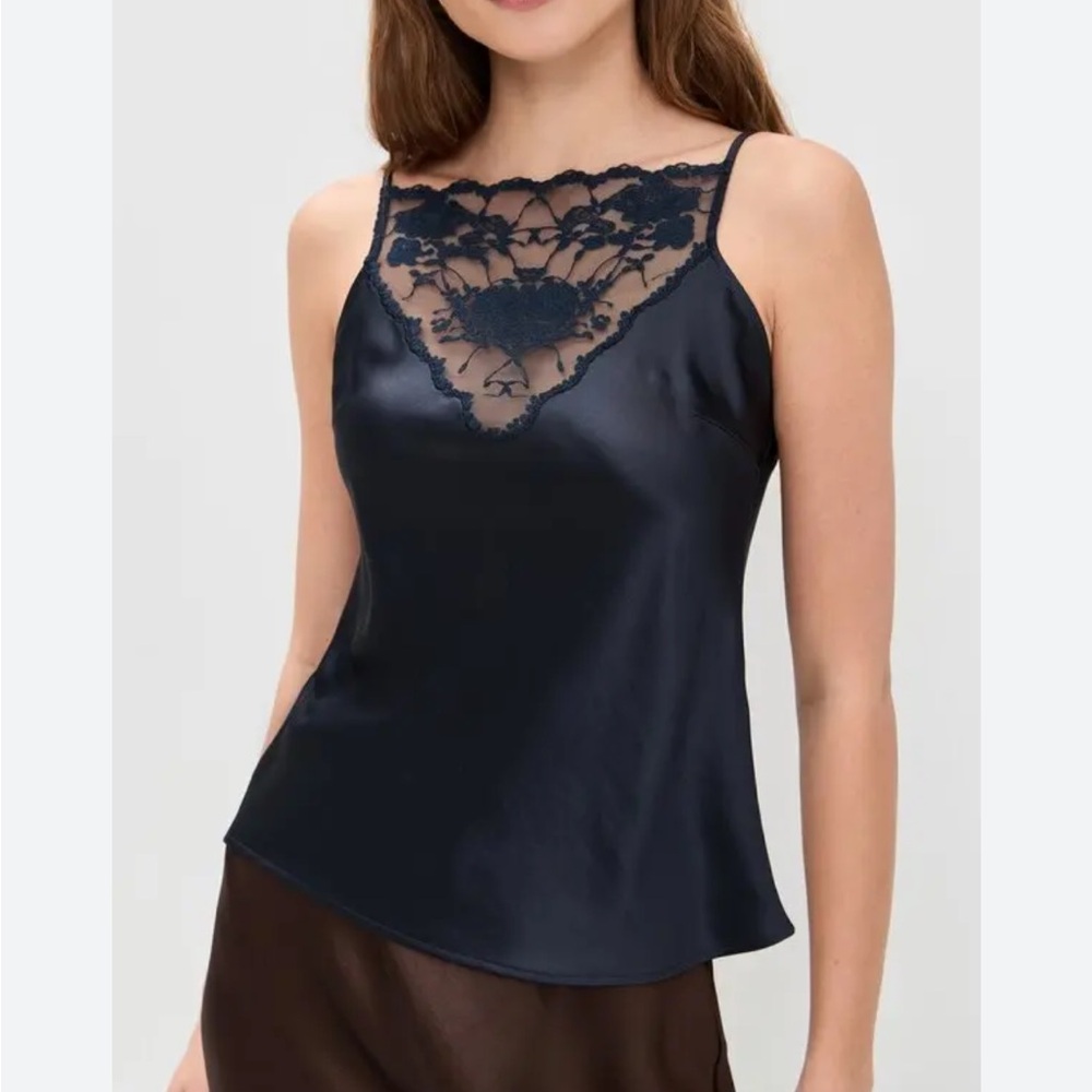 By Malene Birger Leeba Lace Tank Top, Size: US 10